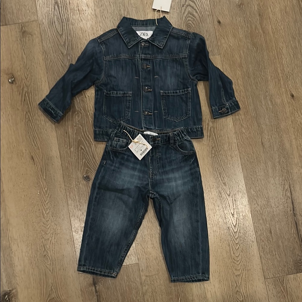 Zara Kids Denim Jacket and Jeans Set (brand new, size 2t)